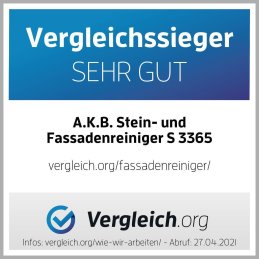 A.K.B. Steinreiniger und Fassadenreiniger S Konzentrat, 7110 (10 Liter + 1 Ausgiesser), Grünbelaentferner , Algenentferner