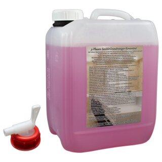 Sonderpreis,(5L), 3 Phasen Sanitär GRUNDREINIGER VOLLKONZENTRAT Kraftgel, 3785 (5 L  + kl.Hahn)