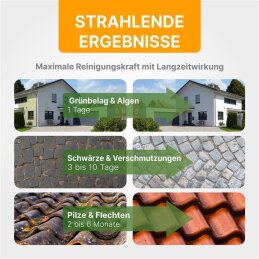 A.K.B.die Steinreich, Steindusche (2,5L) Steinreiniger, Algenvernichter, saubere Wege und Plätze, Grünbelagentferner, Fassadenreiniger