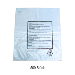 500 Stück PE-Beutel 400x500x0,050mm (50mµ)...