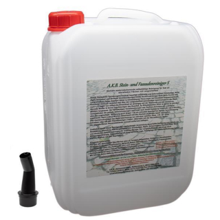 2.Wahl,9,5L Kanister A.K.B. Steinreiniger und Fassadenreiniger S Konzentrat, 7110 (9,5L(minimun)  Kanister + 1 Ausgiesser), Grünbelaentferner , Algenentferner