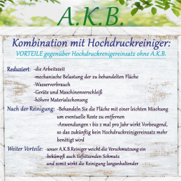 A.K.B. Algenentferner , Grünbelagentferner 60-Fach Vollkonzentrat , 0562 (10 L + Ausgiesser),idealer chlorfreier Dachreiniger , Steinreiniger , Fassadenreiniger